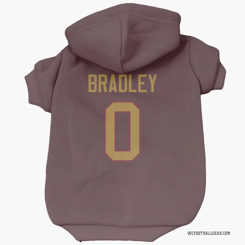 Jaden Bradley  Gold Washington Commanders   Burgundy  Cat & Dog Pet Hoodie