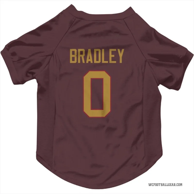 Jaden Bradley  Gold Washington Commanders   Burgundy  Cat & Dog Pet Jersey