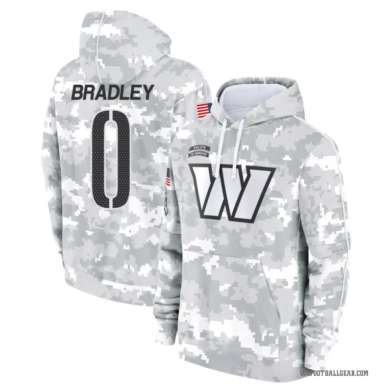 Jaden Bradley Men's Camo Washington Commanders Arctic 2024 Salute to Service Club Fleece Pullover Hoodie