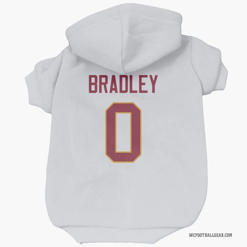 Jaden Bradley  White Washington Commanders  Cat & Dog Pet Hoodie