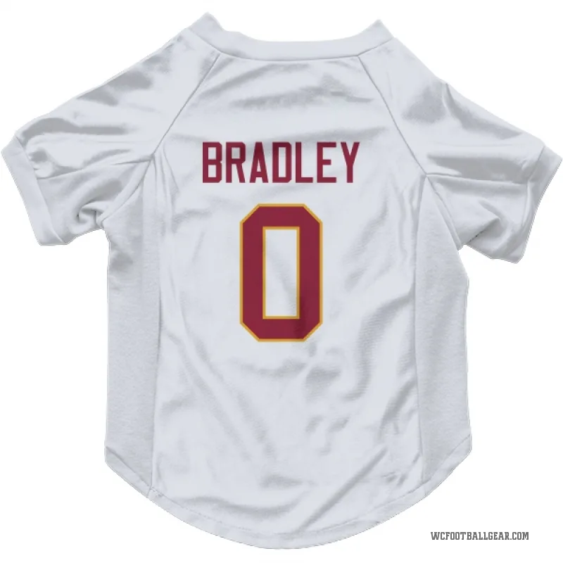 Jaden Bradley  White Washington Commanders  Cat & Dog Pet Jersey