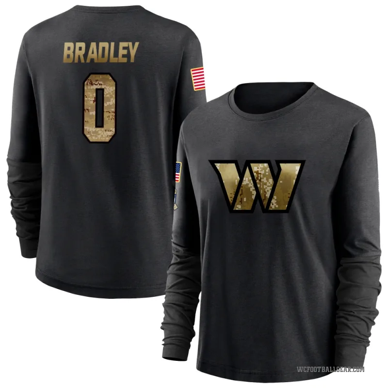 Jaden Bradley Women's Black Washington Commanders 2020 Salute To Service Sideline Performance Long Sleeve T-Shirt