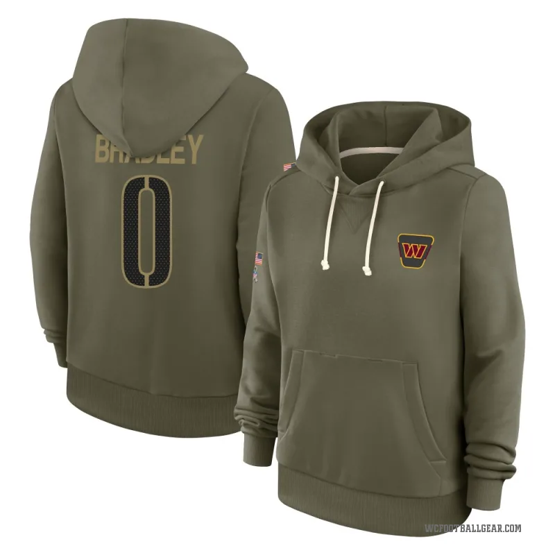 Jaden Bradley Women's Olive Washington Commanders 2025 Salute to Service Hoodie