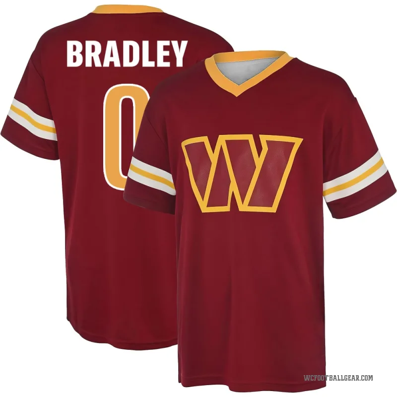 Jaden Bradley Youth Red Washington Commanders Game Day V-Neck T-Shirt