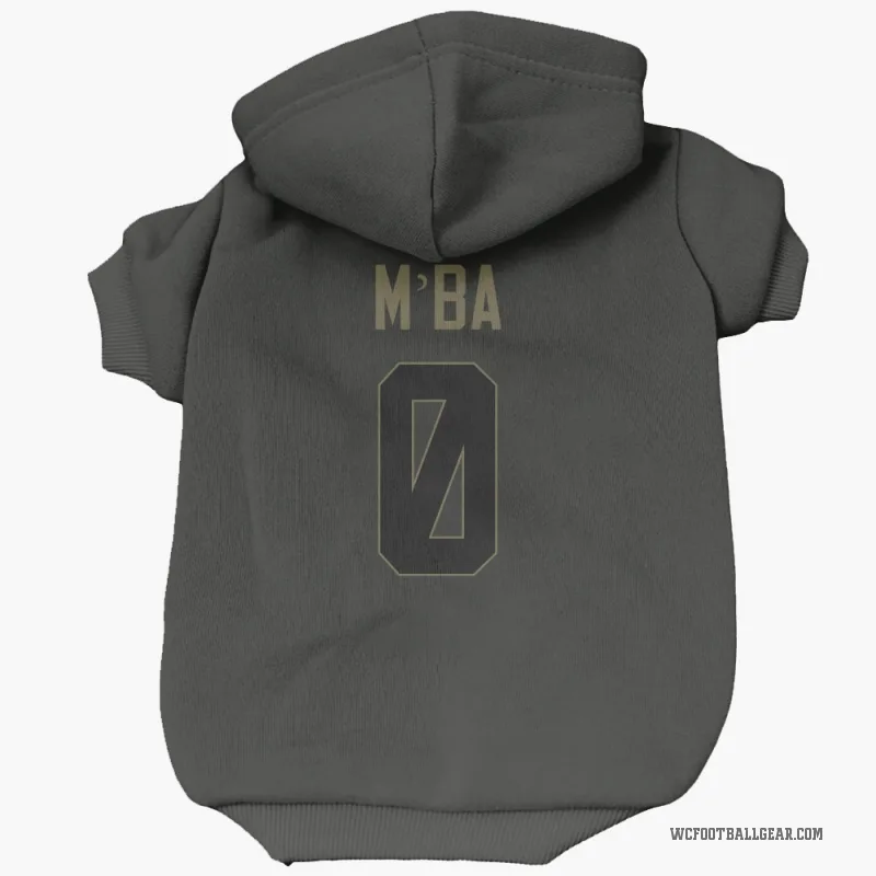 Jeffrey M'ba  Black Washington Commanders  Service Cat & Dog Pet Hoodie