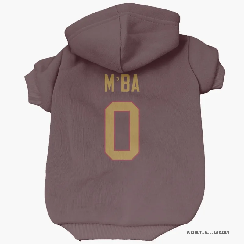 Jeffrey M'ba  Gold Washington Commanders   Burgundy  Cat & Dog Pet Hoodie