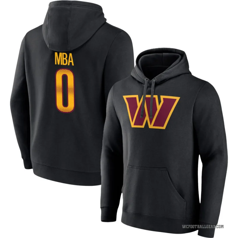 Jeffrey M'ba Men's Black Washington Commanders Pullover Hoodie