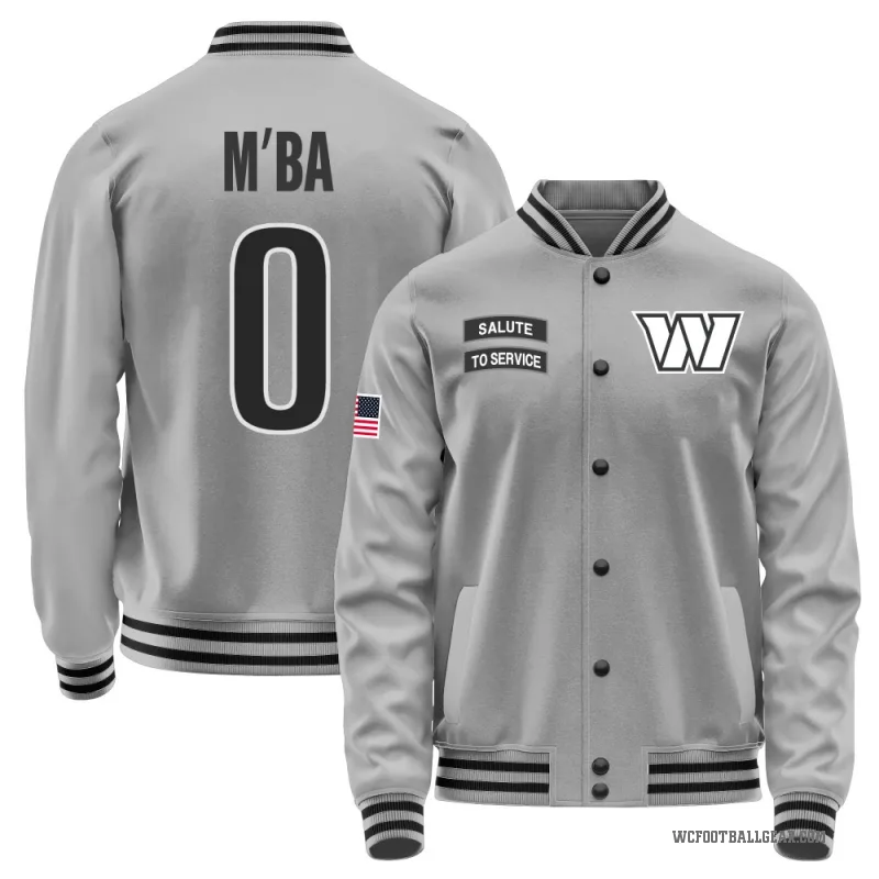 Jeffrey M'ba Men's Gray Washington Commanders Salute to Service Performance Jacket