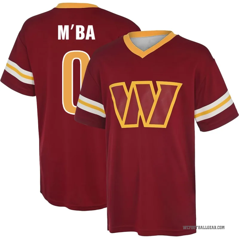 Jeffrey M'ba Men's Red Washington Commanders Game Day V-Neck T-Shirt