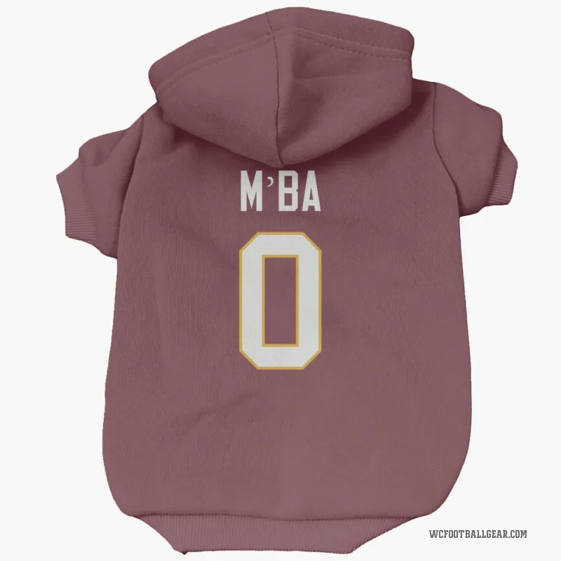 Jeffrey M'ba  Washington Commanders   Burgundy Cat & Dog Pet Hoodie