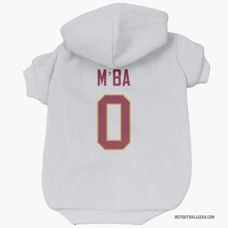 Jeffrey M'ba  White Washington Commanders  Cat & Dog Pet Hoodie