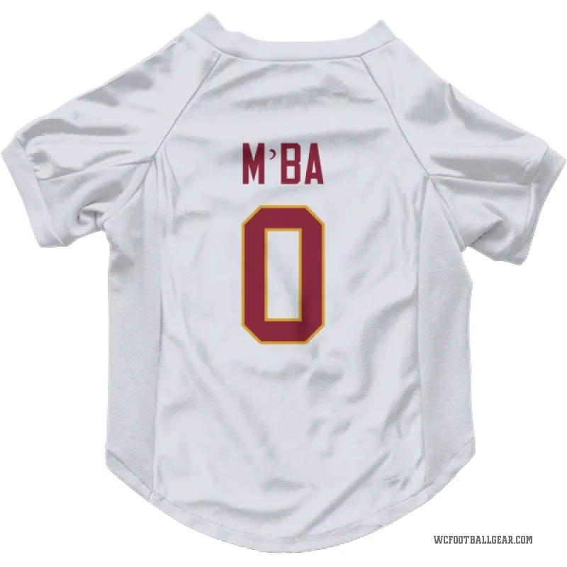 Jeffrey M'ba  White Washington Commanders  Cat & Dog Pet Jersey