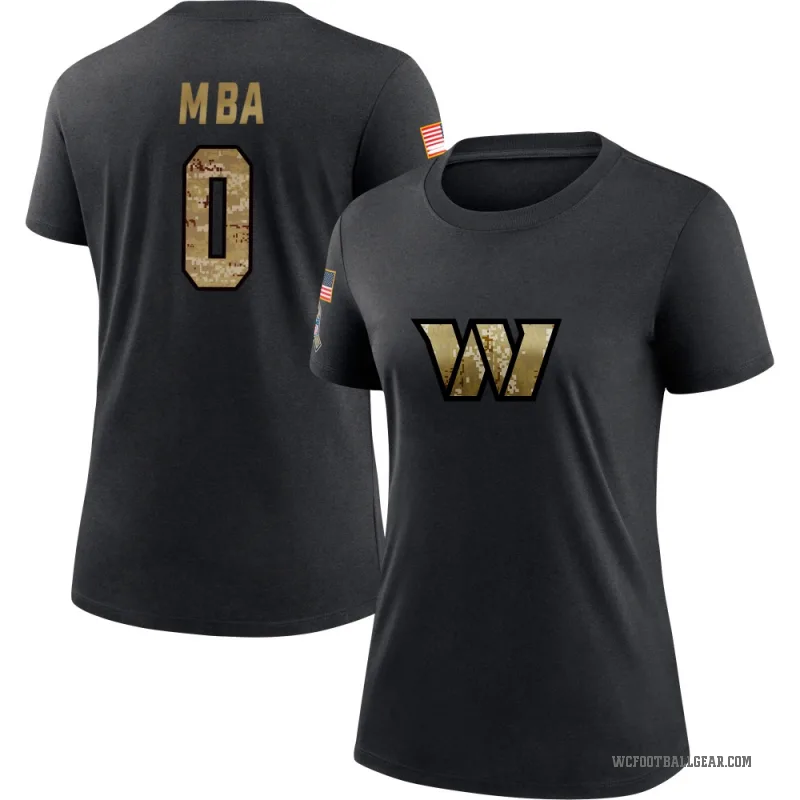 Jeffrey M'ba Women's Black Washington Commanders 2020 Salute To Service Performance T-Shirt