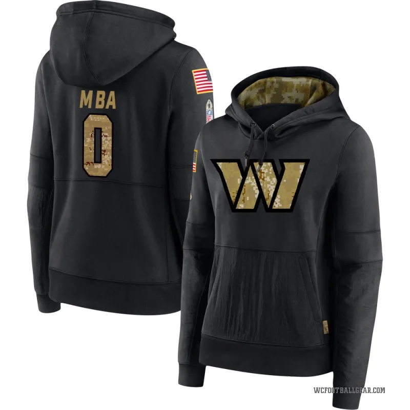 Jeffrey M'ba Women's Black Washington Commanders 2020 Salute to Service Sideline Performance Pullover Hoodie