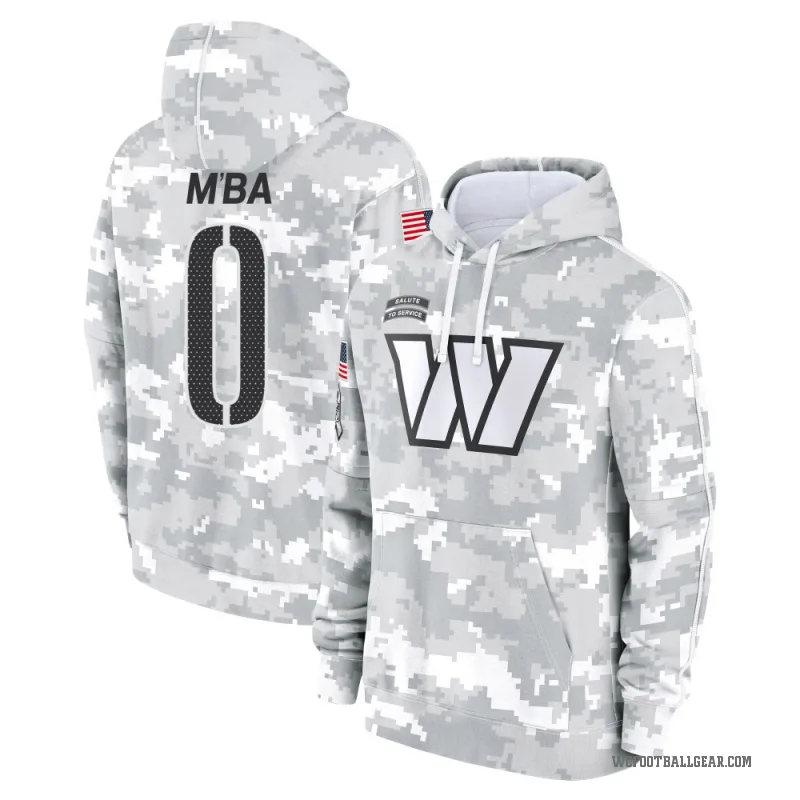 Jeffrey M'ba Youth Camo Washington Commanders Arctic 2024 Salute to Service Club Fleece Pullover Hoodie