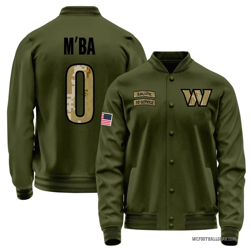 Jeffrey M'ba Youth Olive Washington Commanders Salute to Service Sideline Performance Jacket