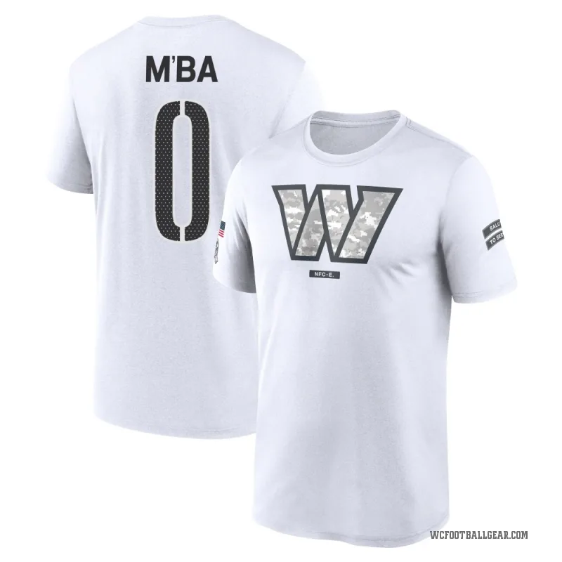 Jeffrey M'ba Youth White Washington Commanders 2024 Salute to Service Performance T-Shirt