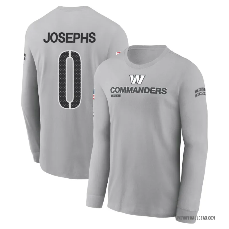 Joshua Josephs Men's Gray Washington Commanders 2024 Salute to Service Long Sleeve T-Shirt