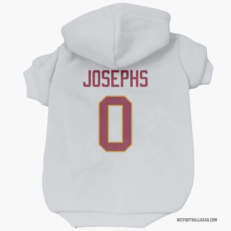 Joshua Josephs  White Washington Commanders  Cat & Dog Pet Hoodie