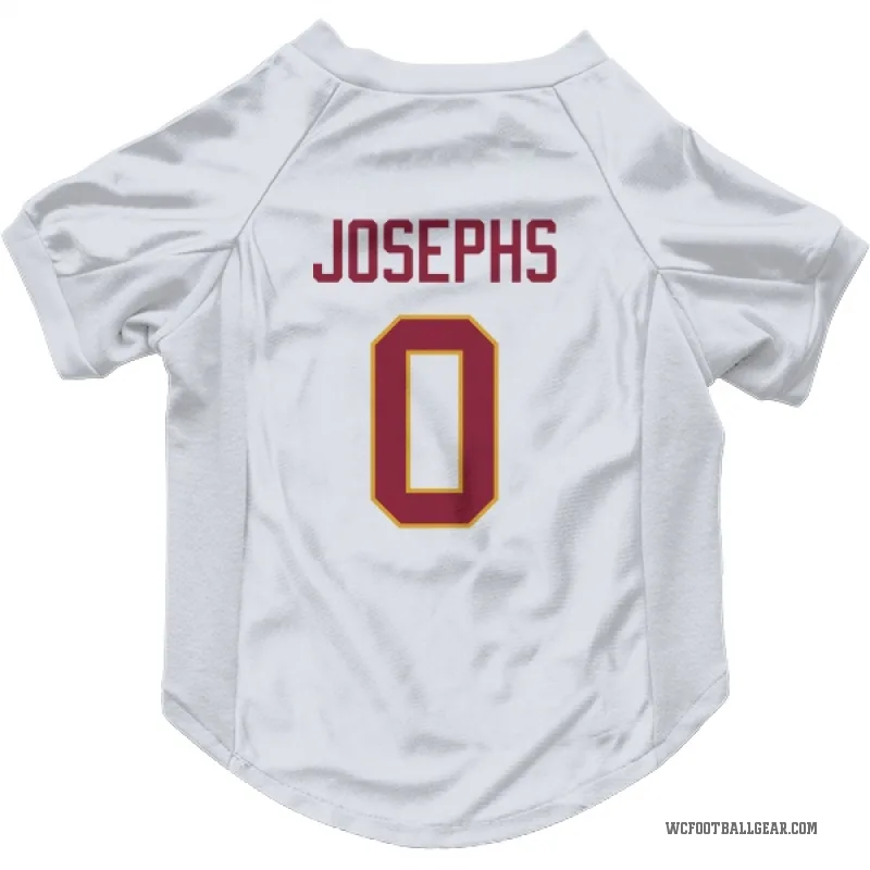 Joshua Josephs  White Washington Commanders  Cat & Dog Pet Jersey