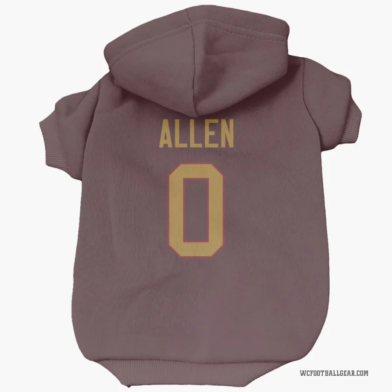 Kaytron Allen  Gold Washington Commanders   Burgundy  Cat & Dog Pet Hoodie