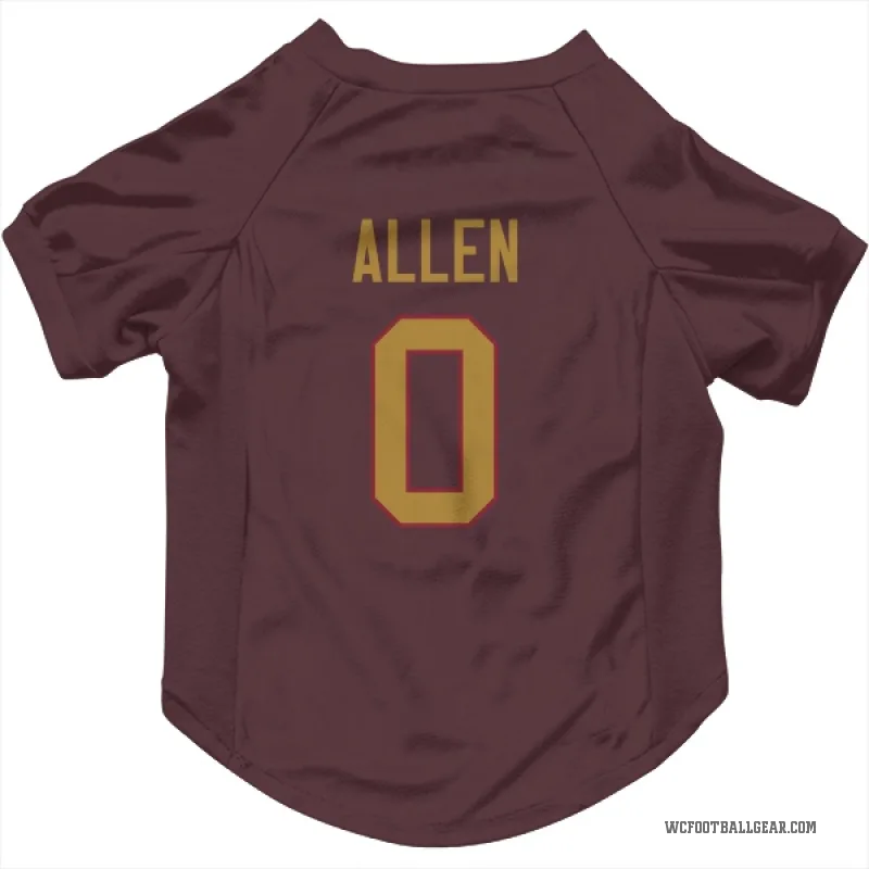 Kaytron Allen  Gold Washington Commanders   Burgundy  Cat & Dog Pet Jersey