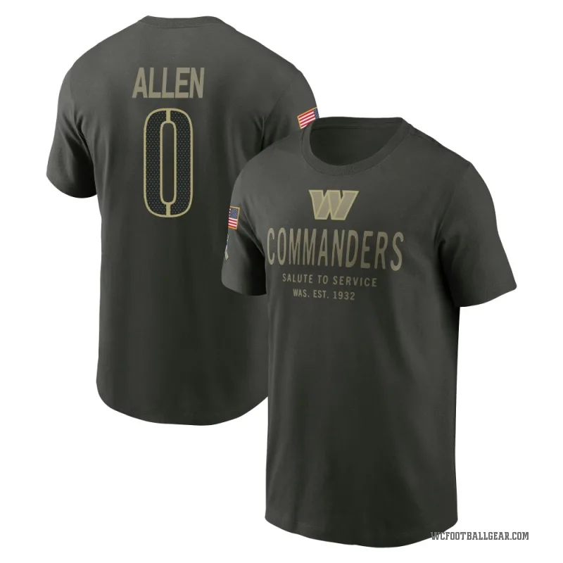 Kaytron Allen Men's Green Washington Commanders Forest/ 2025 Salute to Service Sideline Primary Edge T-Shirt