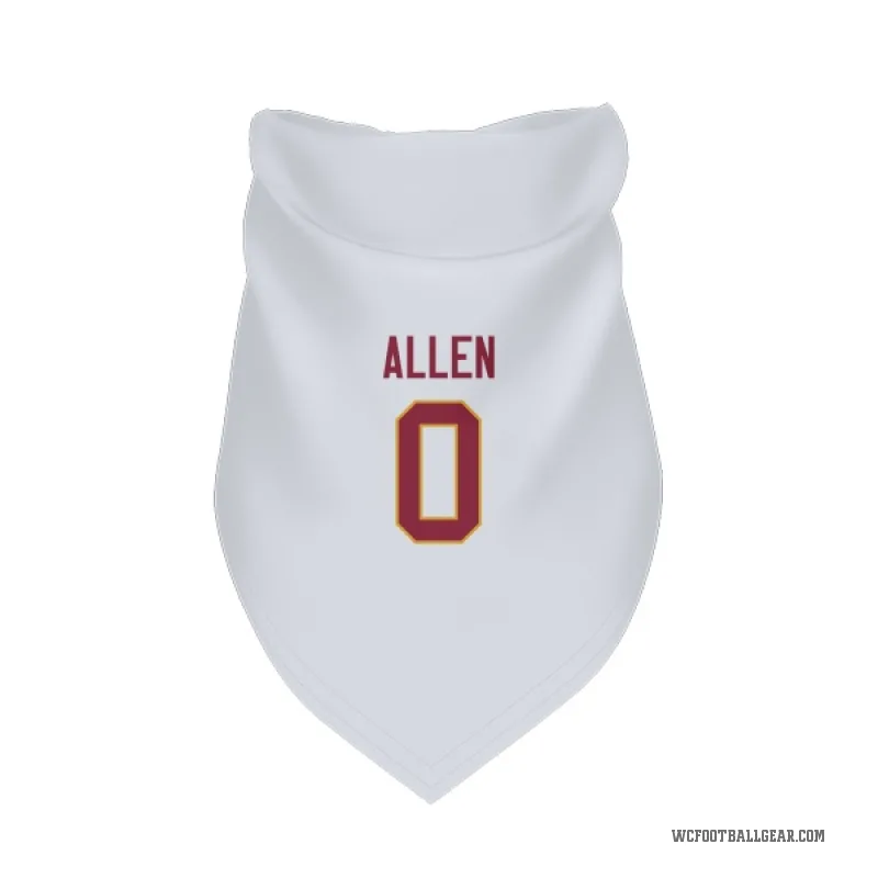 Kaytron Allen  White Washington Commanders  Cat & Dog Pet Bandana