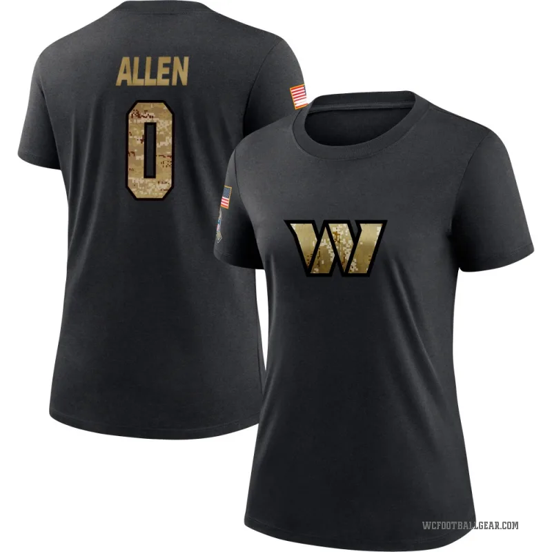 Kaytron Allen Women's Black Washington Commanders 2020 Salute To Service Performance T-Shirt