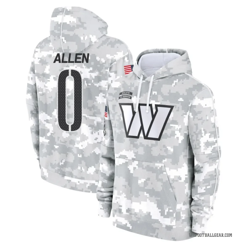 Kaytron Allen Youth Camo Washington Commanders Arctic 2024 Salute to Service Club Fleece Pullover Hoodie