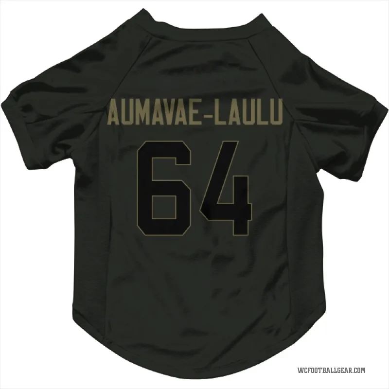Malaesala Aumavae-Laulu  Black Washington Commanders  Service Cat & Dog Pet Jersey