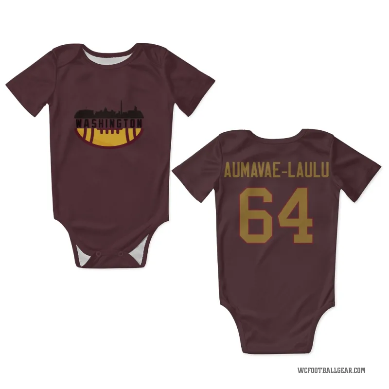 Malaesala Aumavae-Laulu  Gold Washington Commanders   Burgundy  Newborn & Infant Bodysuit