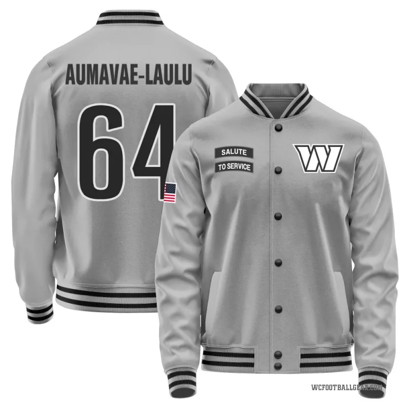 Malaesala Aumavae-Laulu Men's Gray Washington Commanders Salute to Service Performance Jacket