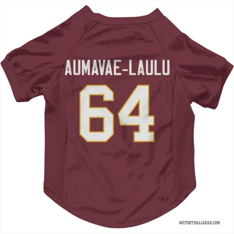 Malaesala Aumavae-Laulu  Washington Commanders   Burgundy Cat & Dog Pet Jersey