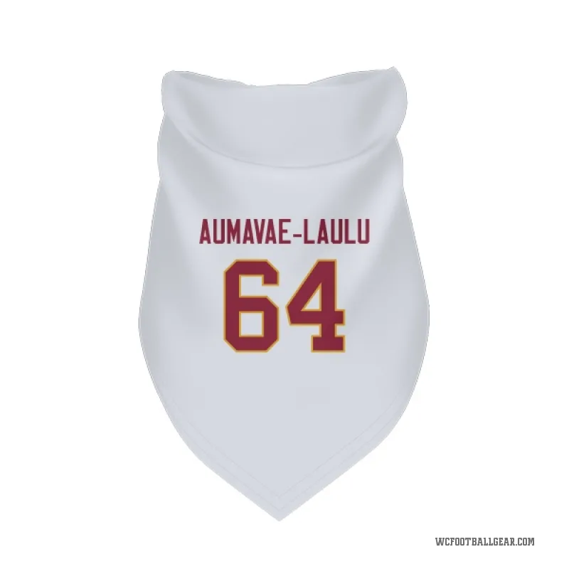 Malaesala Aumavae-Laulu  White Washington Commanders  Cat & Dog Pet Bandana