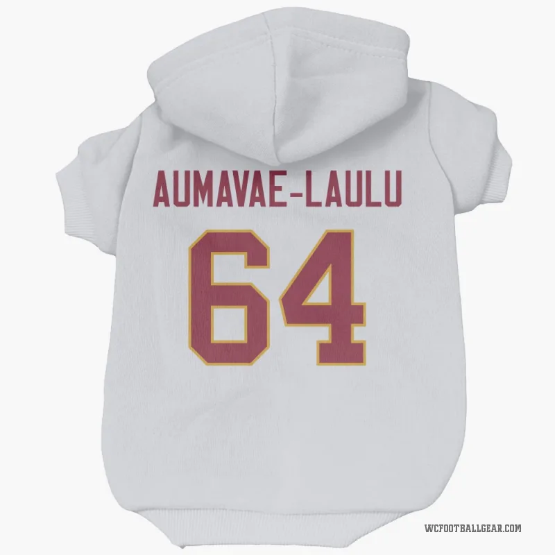 Malaesala Aumavae-Laulu  White Washington Commanders  Cat & Dog Pet Hoodie