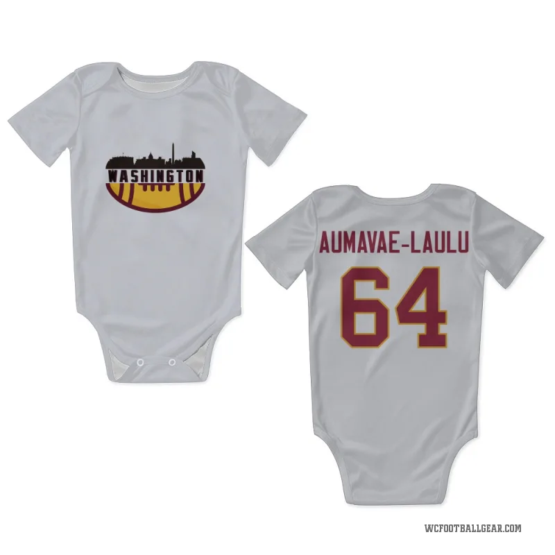 Malaesala Aumavae-Laulu  White Washington Commanders  Newborn & Infant Bodysuit
