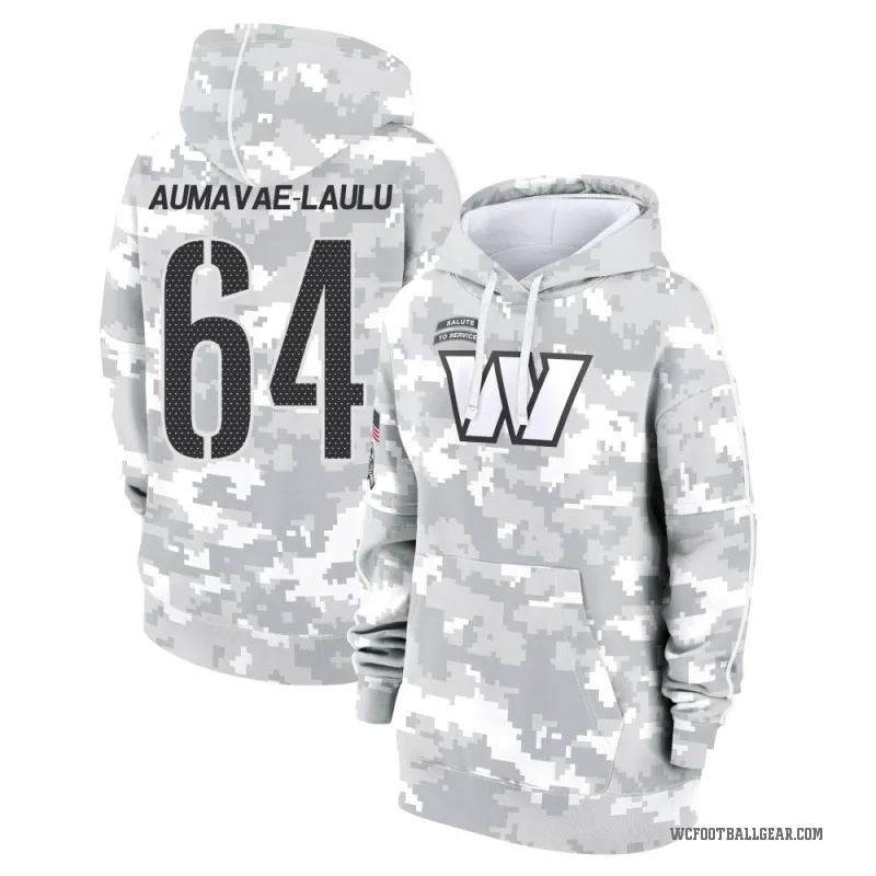 Malaesala Aumavae-Laulu Women's Camo Washington Commanders Arctic 2024 Salute to Service Club Fleece Pullover Hoodie