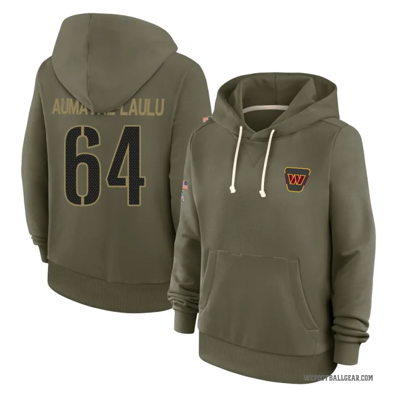 Malaesala Aumavae-Laulu Women's Olive Washington Commanders 2025 Salute to Service Hoodie