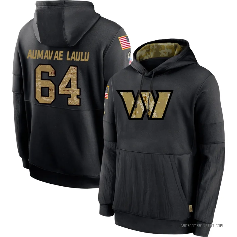 Malaesala Aumavae-Laulu Youth Black Washington Commanders 2020 Salute to Service Sideline Performance Pullover Hoodie