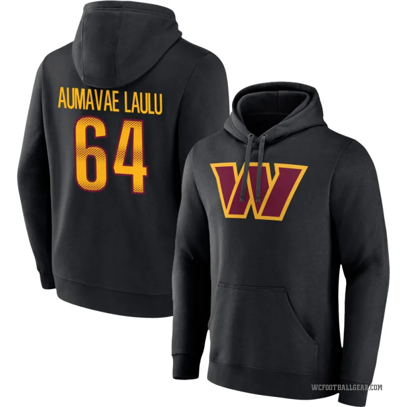 Malaesala Aumavae-Laulu Youth Black Washington Commanders Pullover Hoodie