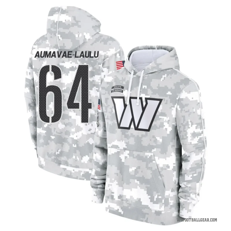 Malaesala Aumavae-Laulu Youth Camo Washington Commanders Arctic 2024 Salute to Service Club Fleece Pullover Hoodie