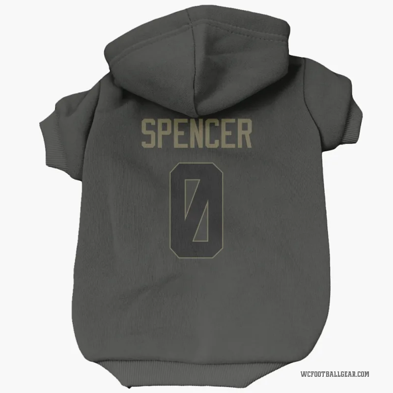Malik Spencer  Black Washington Commanders  Service Cat & Dog Pet Hoodie