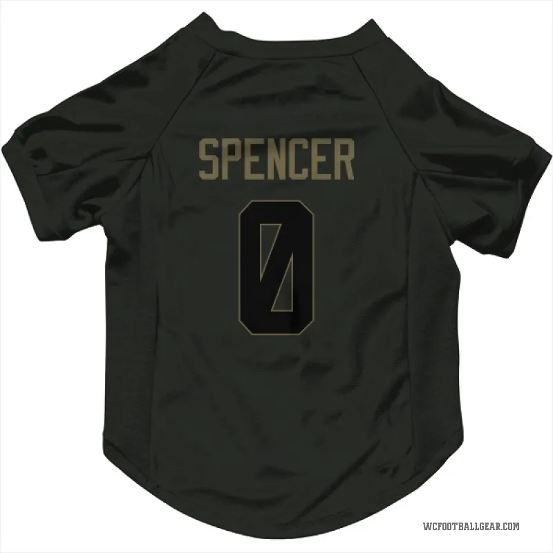 Malik Spencer  Black Washington Commanders  Service Cat & Dog Pet Jersey