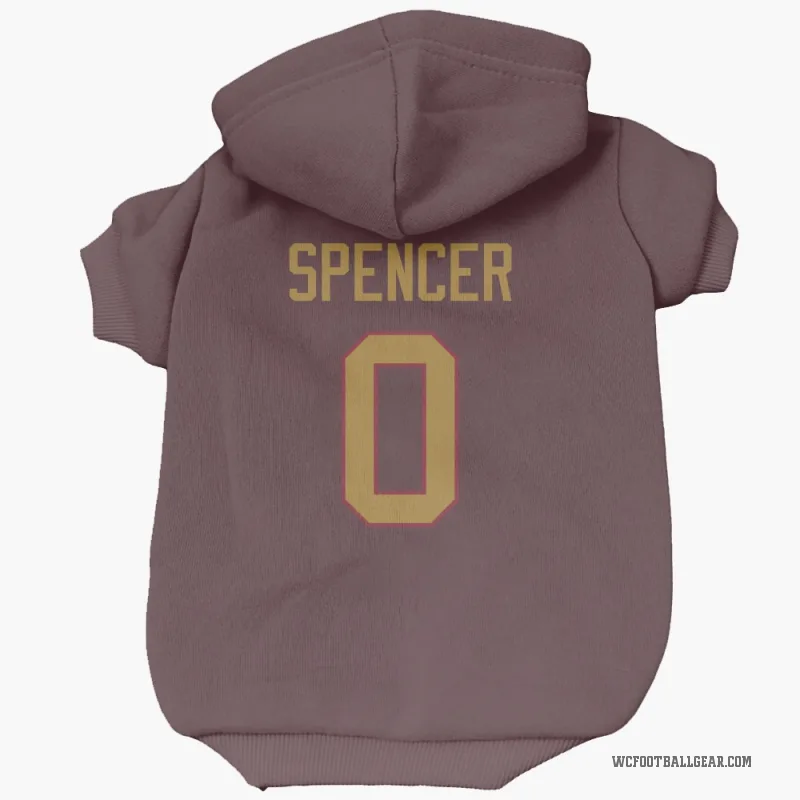 Malik Spencer  Gold Washington Commanders   Burgundy  Cat & Dog Pet Hoodie