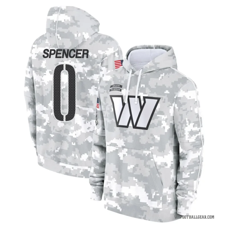 Malik Spencer Men's Camo Washington Commanders Arctic 2024 Salute to Service Club Fleece Pullover Hoodie