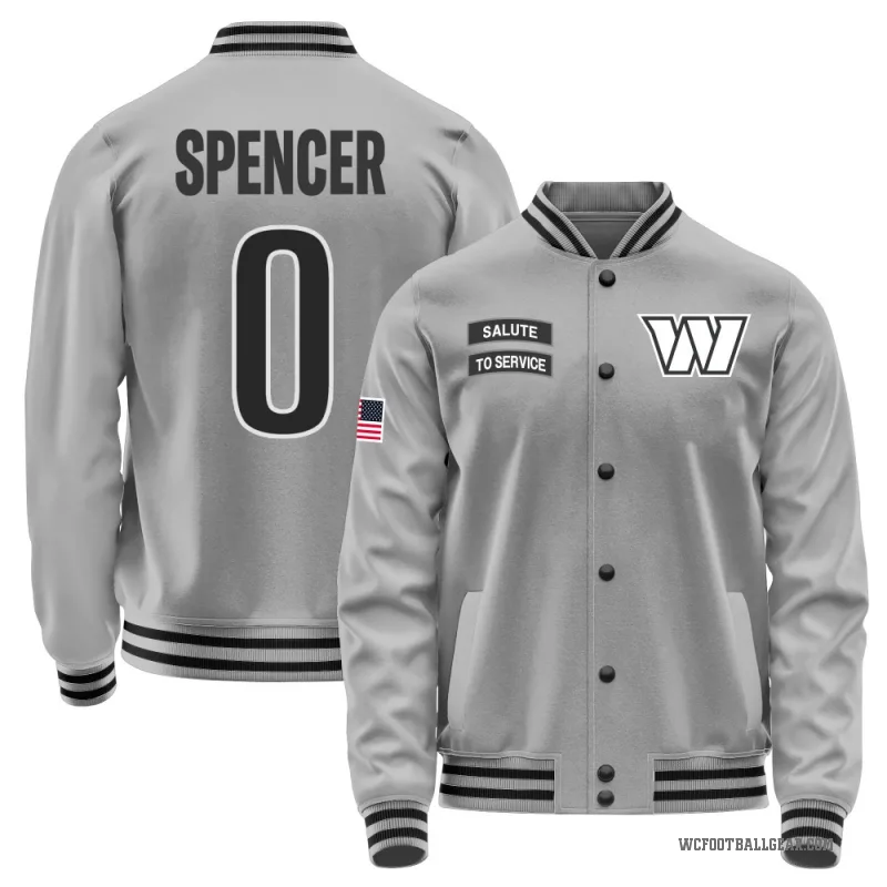 Malik Spencer Men's Gray Washington Commanders Salute to Service Performance Jacket