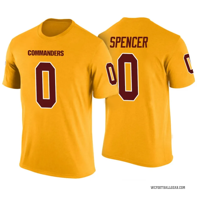 Malik Spencer Men's Yellow Washington Commanders Color Rush T-Shirt