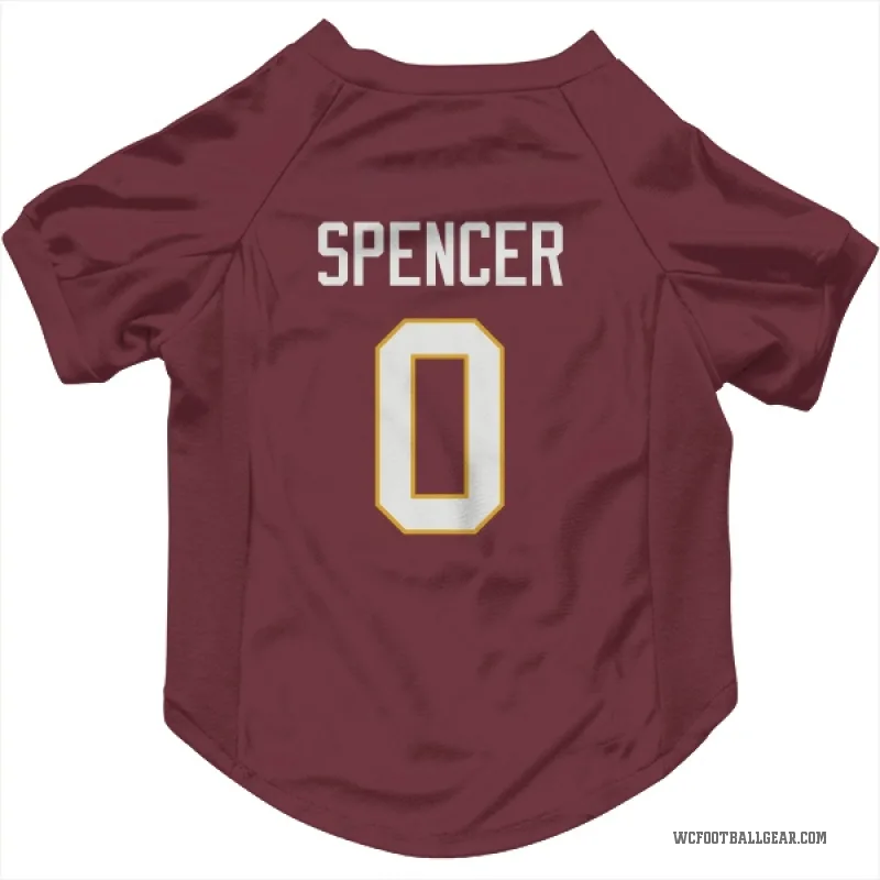 Malik Spencer  Washington Commanders   Burgundy Cat & Dog Pet Jersey