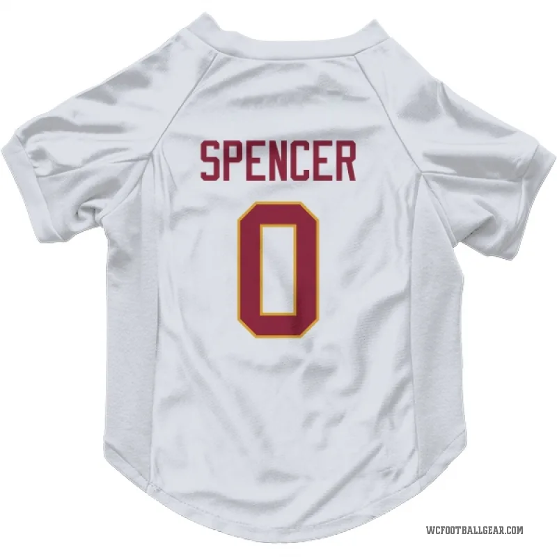 Malik Spencer  White Washington Commanders  Cat & Dog Pet Jersey